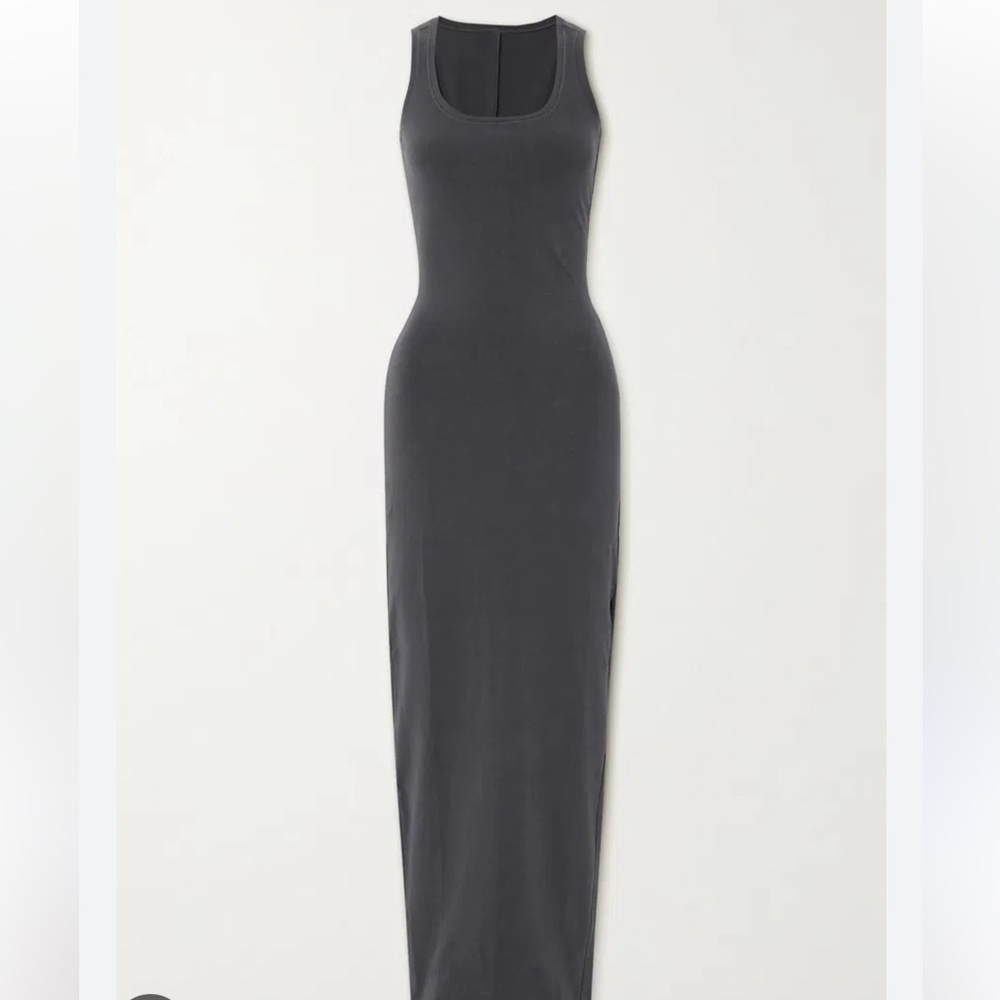 SKIMS Charcoal Maxi Dress Vintage Scoop Neck